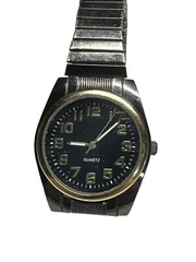 Vintage Accutime Watch Corp WMM2002 0317 – Silver Tone Stretch Band
