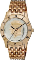 August Steiner CN004R Round Kennedy Half Dollar Rose-tone Bracelet Mens Watch