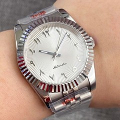 36mm NH35A White Dial Arabic Numbers Sapphire 200M Dive Watch Men Slide Buckle