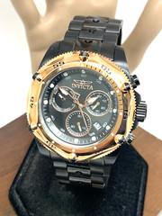 Invicta Men’s Watch 31613 Pro Diver Quartz Black Steel Rose Gold Bezel 51mm