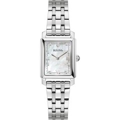 Bulova Silver Womens Analogue Watch Sutton 96P244