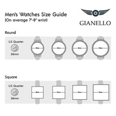 Gianello Verso Interchangeable 3 Strap Watch Set