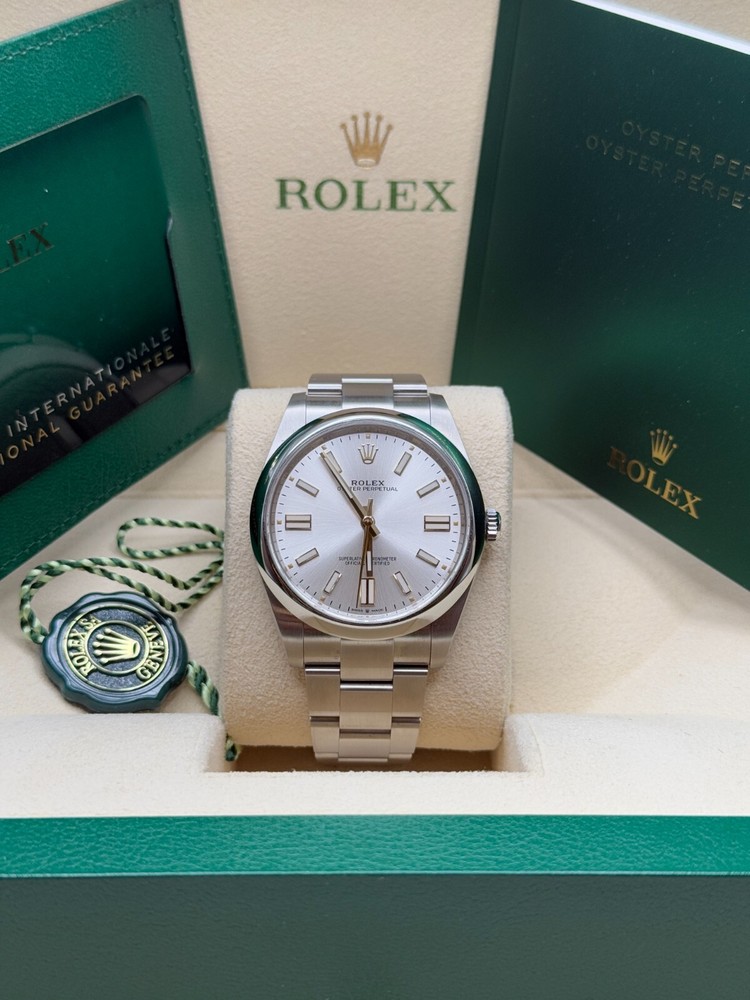 Rolex Oyster Perpetual 41 2024 Silver Dial Stainless Steel Smooth Bezel