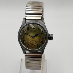 Rare 1940s Waltham USA Military Field Watch 17 Jewels Sub-Second Mechanical