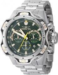 NEW INVICTA 47762 VENOM COMBAT CHRONOGRAPH GREEN DIAL STEEL QUARTZ 52.5MM G