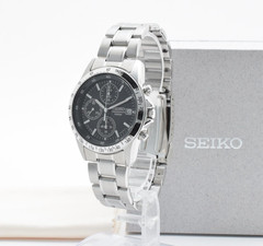 【UNUSED w/Box】SEIKO Chronograph SND367PC 7T92-0DW0 Black Dial Men’s Watch 38mm
