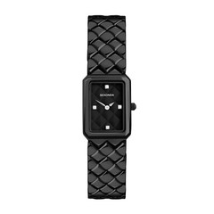 Sekonda Ladies Lunar 20mm Black Quilt Pattern Watch Model 40627 RRP £79.99