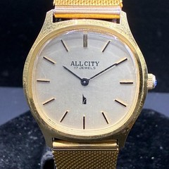 ALLCITY 17JEWELS Manual Wind Gold Antique Men’s Wristwatch