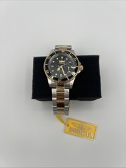 Invicta Men’s 26973 Pro Diver Quartz 3 Hand Black Dial Watch $495 MSRP Two Tone