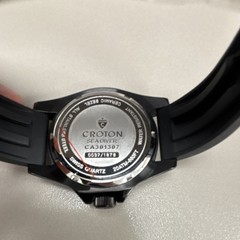 Croton Sea Diver Quartz Diver 200m Date Blue Dial Black SS Case Rubber