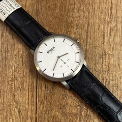 Boccia Titanium 5 Bar quartz Saphire Crystal mens wristwatch