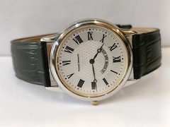 WEST END WATCH CO. QUARTZ SILVER DIAL SWISS MEN’S WORKING CONDITION