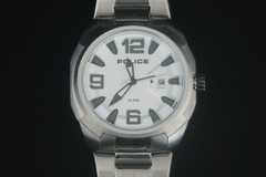 POLICE 13836J QUARTZ WRIST WATCH BLACK GREY & BLACK DIAL & STAINLESS STEEL STRAP