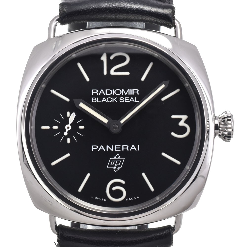 PANERAI Radio meal black seal PAM00380 Hand Winding Men’s Watch H#147665