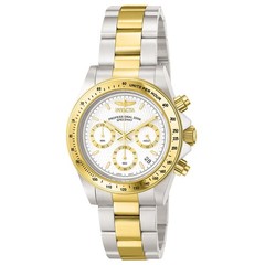 Men’s Speedway 39.5mm Steel and Gold Tone Stainless Steel Chronograph Quartz …