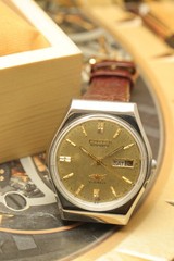 Vintage Citizen Automatic Golden Dial Wrist Watch For Men’s Japan Movement 8200.