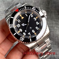 Tandorio 40mm 20ATM Black Dial Japan NH35A Automatic Mens Watch Sapphire Glass