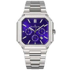 Oceaneva Men’s Tenuis Automatic Calendar Thin Watch – Purple Dial NEW