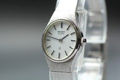 Vintage 1986 [Exc+5] Seiko Bracelet 4720-7020 Silver 19mm Quartz Ladies Watch