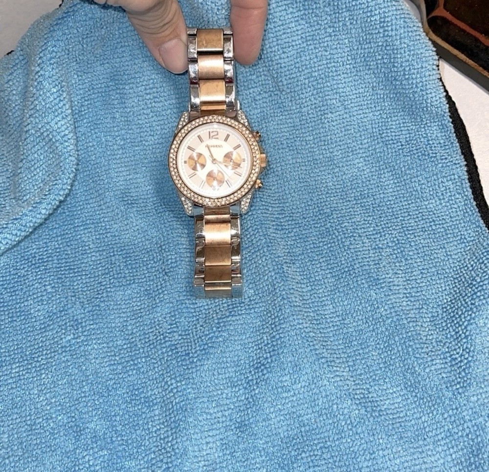Express Women’s Two-Tone Stainless Steel Crystal Bezel Quartz Watch 50m