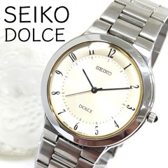 Seiko Dolce Quartz Men’s Round Ivory Dial Dress Wristwatch Japan