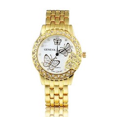 [B1R] Used Unopened Fanmis Ladies Classic Round Gold Tone Stainless Steel [y7k]
