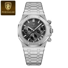 KC POEDAGAR Men Chronograph Quartz Wrist watch Business Luminous without box