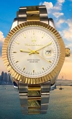 Refurbished Beautiful Maserati Silver Dial 3 O’Clock Date Quartz Men’s Watch