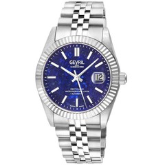 Gevril Men’s 48970B West Village Swiss Automatic Stone Dial Date Watch