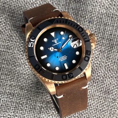 Tandorio 20ATM Solid CuSn8 Bronze Mechanical Men’s Watch For Japan NH35/ Miyota