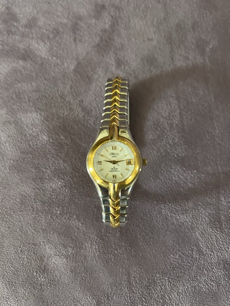 RELIANCE by CROTON GOLD TONE QUARTZ Watch Water Resistant Stainless Steel