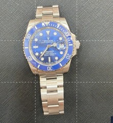 Rolex Submariner 16610 Date Stainless Steel 40mm-Custom Blue Ceramic & Blue Dial