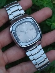 RARE Seiko 5 TV Screen Diamond Stone Marker Automatic Vintage Watch 7009-5160