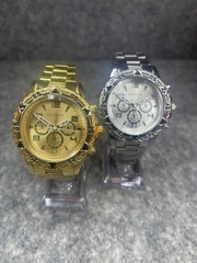 Mens Silver & Gold Watch New UK Luxury Fashion Casual Dress Watch (G2)