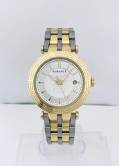 Versace VQP080015 V-Race 42mm Two-Tone Bicolour IP 2N + Silver Bracelet Watch