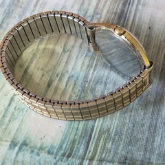 Vtg Timex 21 Jewels Watch Mens Gold Filled Band For Parts Repair Not Working