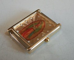 Gold finish men or women VIRGIN MARY GUADALUPE watch face movement for watches