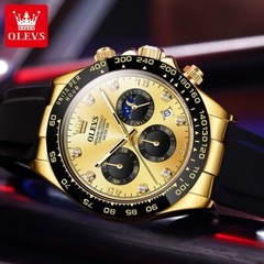 OLEVS Watch Chronograph Calendar Moon Phase Luminous Sports Man’s Wristwatches