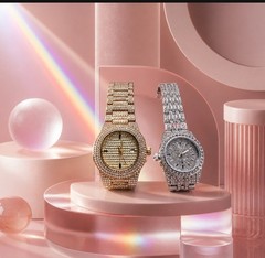 Gold & SilverToneRhinestone Wristwatch Set, Metal Bracelet Band. Each Watch $45