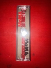 NEW Swatch Watch MOMA RED GZ406D Limited Edition 2000 Original paper @RARE@
