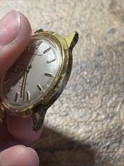 Vintage 37mm Gold Tone Timex Viscount 48861 10978 Watch 1978 Runs