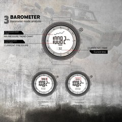 Men Outdoor Sport Tactical Smart Watch Altimeter Barometer Compass WristWatch S+