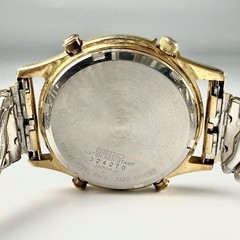 Seiko 7A28-6010 Quartz 37mm White Dial Gold Mens Watch