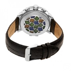 Heritor Automatic Aura Men’s Semi-Skeleton Black Leather Silver Watch HR3501