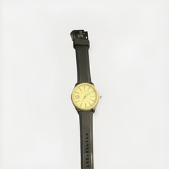 Diesel Men’s Analog Quartz Black SS Case Beige Dial Rubber Strap 12-Hour