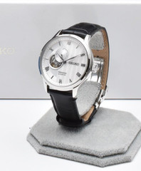 [MINT/BOX] SEIKO Presage 4R39-00W0 Automatic White Open Heart Men’s Watch JAPAN