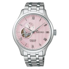 Seiko Presage SSA465J1 Japanese Garden Automatic Pink Dial Open Heart Men Watch