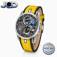 Invicta Celestial Automatic 44.5mm Men’s Skeleton Sapphire – Yellow Band (70088)