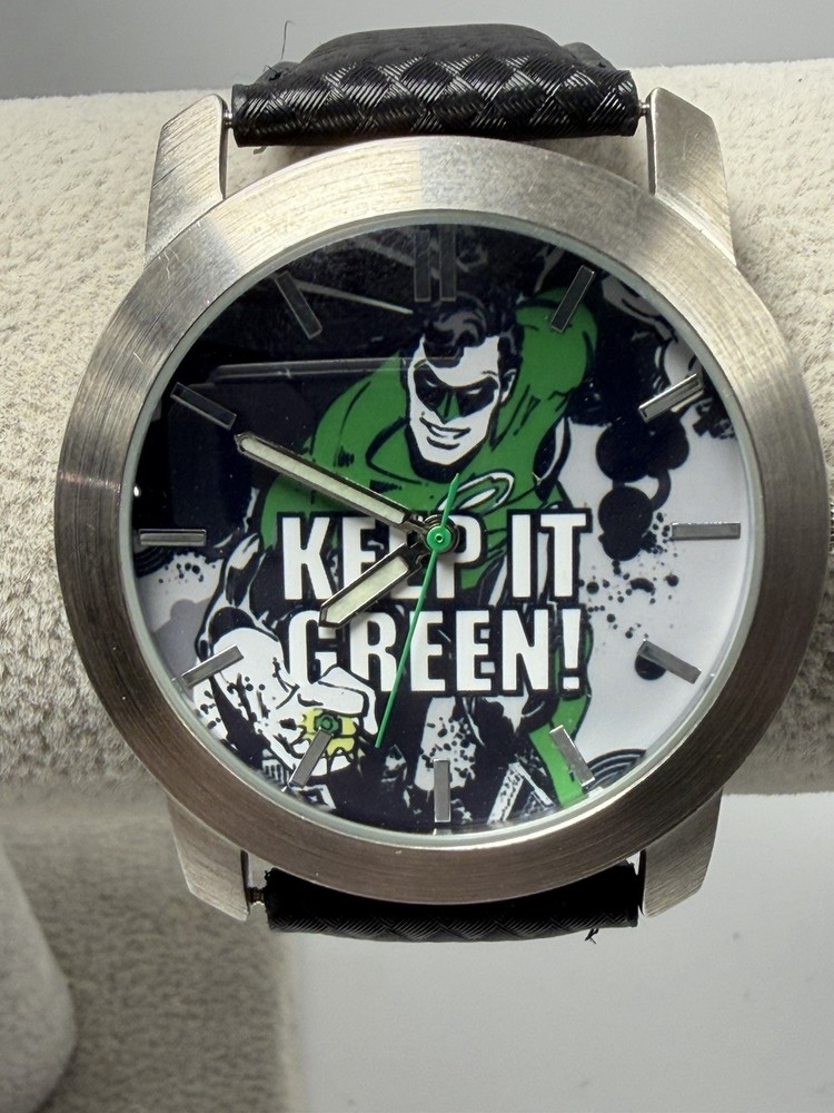 Armitron 880/015 Green Lantern Mens Watch New Battery 42MM 8.75″ Keep It Green