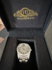 moisanite watch Harlem bling